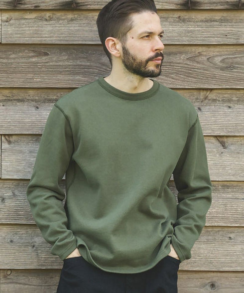 MR.OLIVE / HEAVY-DUTY COTTON / FLAT SEAMER CREW NECK SHIRT / ミスターオリーブ ヘビーデューティーコットン フラットシーマー クルーネックシャツ